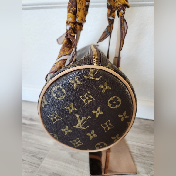 Brown Round Double Handle Bag - Picture 4 of 15